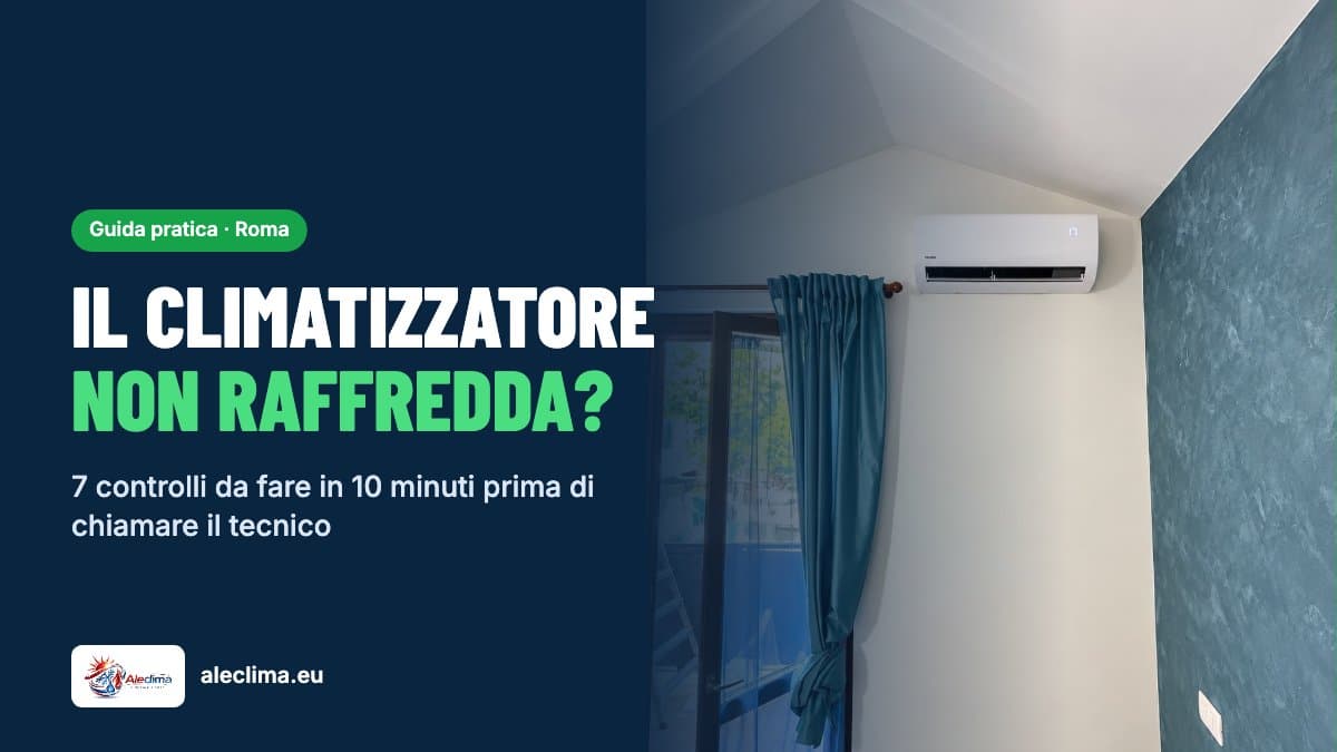 Climatizzatore che non raffredda: split a parete installato da Aleclima in una mansarda