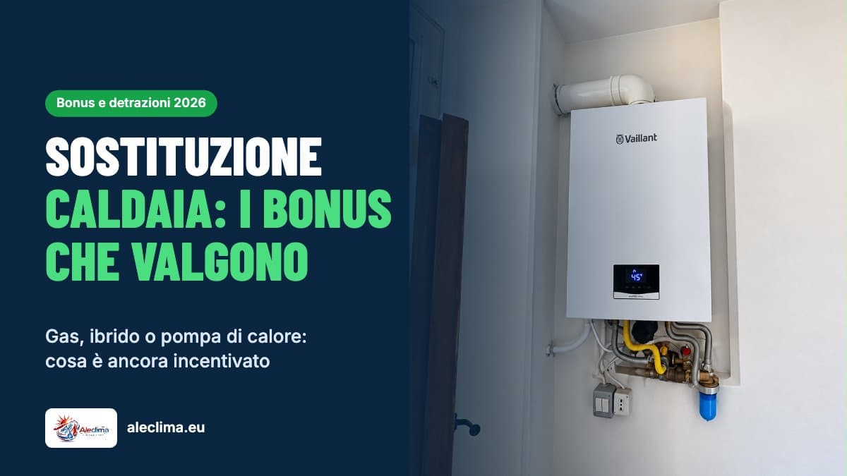 Sostituzione caldaia a Roma: caldaia a condensazione Vaillant installata da Aleclima