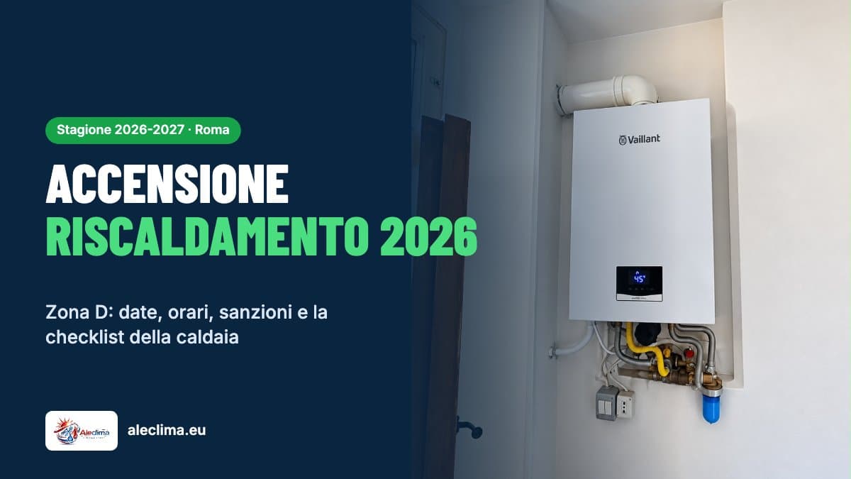 Accensione riscaldamento a Roma: caldaia a condensazione Vaillant installata da Aleclima